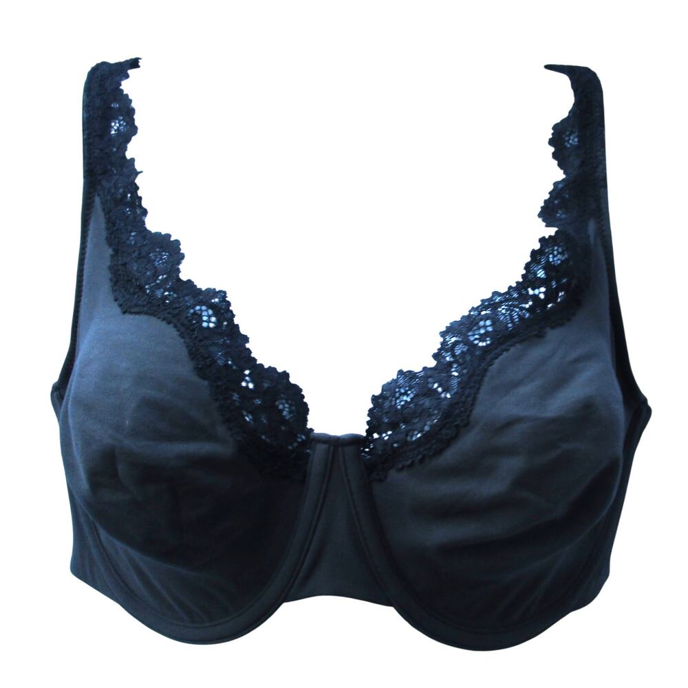 Nwt SKIMS Fits Everybody Lace  Unlined Full Coverage Bra Onyx Size 36DD